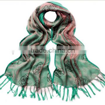 wholesale beautiful women uniform square silk scarf