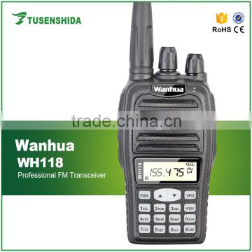 5W Walkie Talkie Wanhua WH118 FM Radio Ham Professional Transceiver CTCSS/DCS Black Walky Talky
