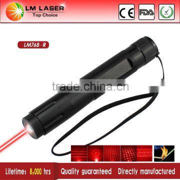 Cheap 200mw 650nm Red Laser Pointer Designator Flashlight Pen for Sale with 5 Pattern Heads Rechargeable Battery