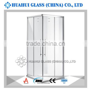 6mm rectangle sliding glass shower enclosure for bathroom with CE ANSI IOS AS/NZS 2208