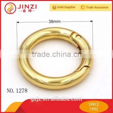 High end gold metal open O ring for key chains and handbags