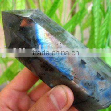 Natural Rock Labradorite Quartz Point/Column