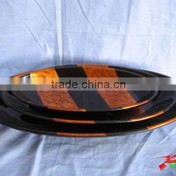 Set Of Lacquer Boat Trays
