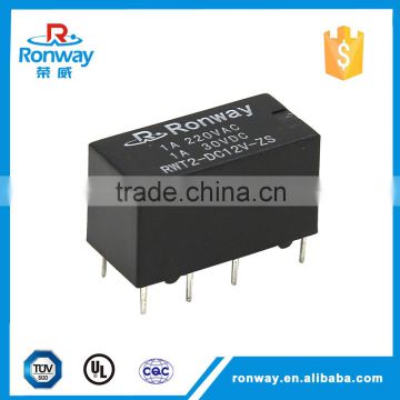 Ronway factory hot sale general purpose RWT2 4078 2 form C 3V dc relay