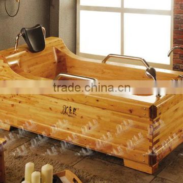 Rectangle shape luxury wooden bathtub spa tub