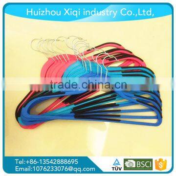 Hot selling Velvet clear plastic hangers With color box