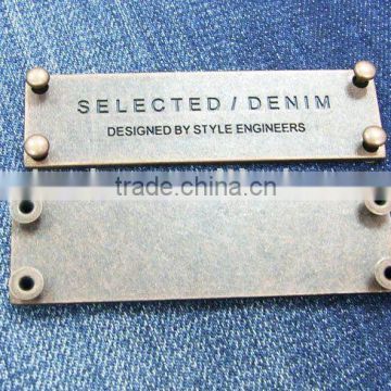 High Quality custom metal tag for garment accessories