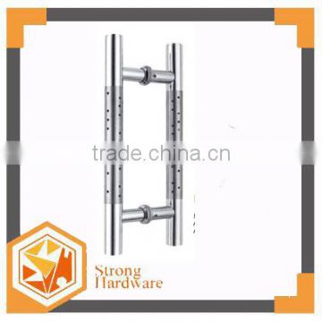 DH-060 H shape stainless steel pull door handle, sliding shower glass doors handles,shower round double sided metal Door Handle
