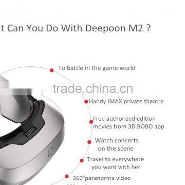 Deepoon M2 2560 x 1440 Resolution All-in-one virtual 3d glasses game goggles for 3d reality glasses