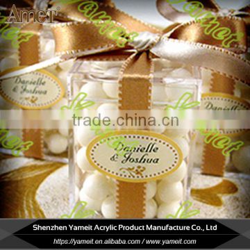 China wholesale clear acrylic wedding candy box