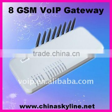 Compatible with IP PBX for VoIP to GSM Gateway,8 GoIP