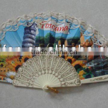 promotional plastic with fabric spanish fan