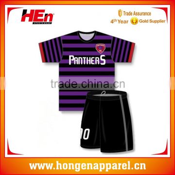 Hongen apparel 2016 qucik dry sublimation print soccer sets custom football sets football Apparel