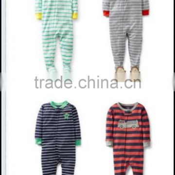 TinaLuLing Brand Boys and Girls Wholesale 100% cotton Footed pajamas sleepwear