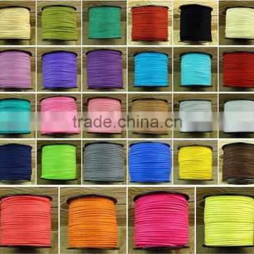 3mm Flat Faux Suede Lace Leather Cord DIY Cord Supplies
