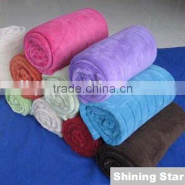 Shining Rib/ stripe Coral Fleece Blanket