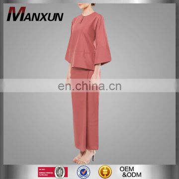 OEM Service Supply Simple Style Malaysia Baju Kurung Long Sleeves Maxi Skirt Islamic Ethnic Clthing