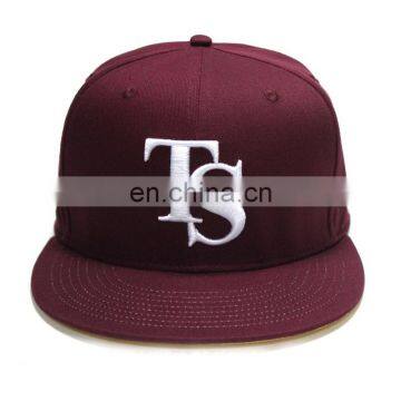 High quality small order custom cotton twill fitted snapback