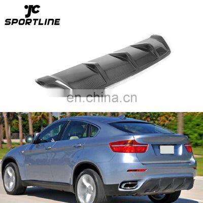 E71 X6 Carbon Fiber Rear Bumper Lower Diffuser Spoiler for BMW X6 08-14