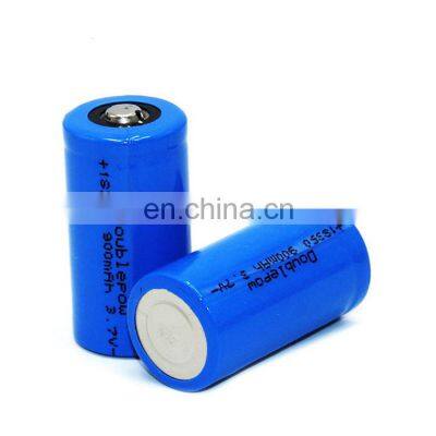 3.7V 900mAh 18350 li-ion rechargeable battery with point top for Digital Camera