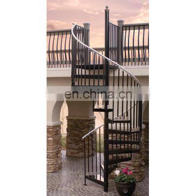 Beautiful garden iron spiral staircase with waterproof material prices