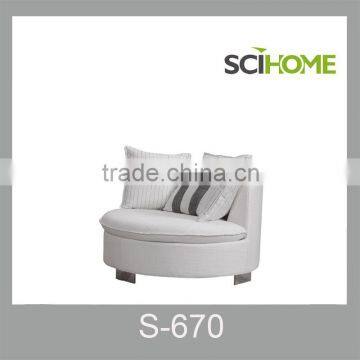 fabric round armchair single chair