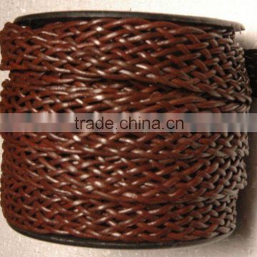 Leather Cords Red Brown