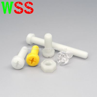 Nylon Plastic M6 Screw Cross Recessed Pan/Cheese Head Screw and Nut Set