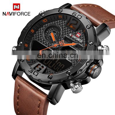 NAVIFORCE NF9134 New design men wrist watch dual display multi-functional led mens watch digital analog
