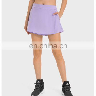 Ins Fashion Style Cool Fabric With Pockets Shorts Mini Skirt For Women Tennis Golf Gym Yoga Wear Quick Dry Outdoor Fitness Sport