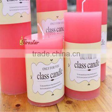 pillar decoration candle