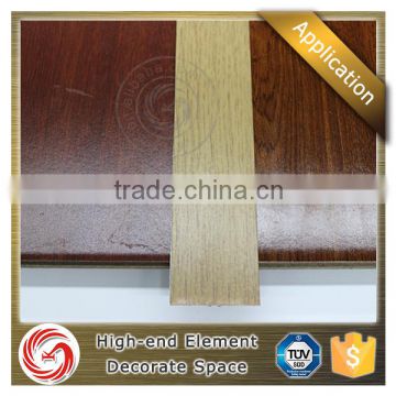elegant looking aluminium wood grain floor trim floor transition cover strip