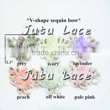 V shape shabby rose trim flower, fashion rose center flower on sale