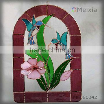 MF080242 china wholesale tiffany style stained glass wall panel for home decoration items