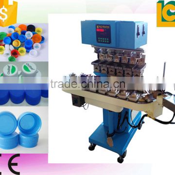 high speed 6 color bottle cap printing machine with flame system LC-SPM6-150/20