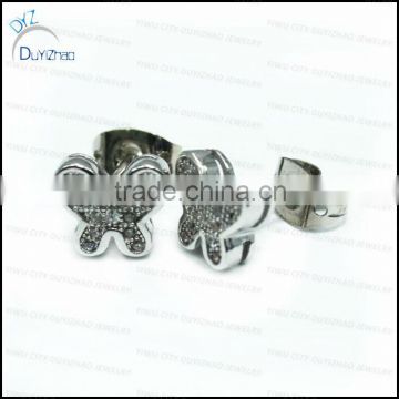 2013 fashion micropave butterfly earrings