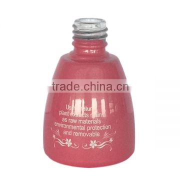 custom made 15ml nail art gel nail polish bottle, 15ml hot selling red electroplated wholesale nail polish bottle