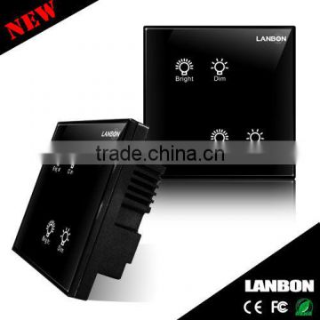 Electric RF touch 2-gang dimmer switch for home
