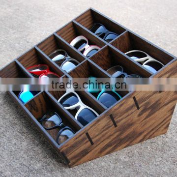 Promotional online wood sunglass display tray