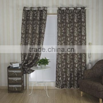 New arrival 100% polyester flower design embroidery window curtain fabric
