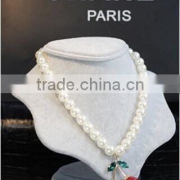 2014 hot sell necklace Fashion necklace Cherry Pearl Necklace