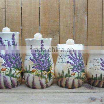 Wholesale Handpainted Kitchen Ceramic Food Storage Container