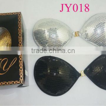 silicone-cloth bra with sparkling sequins(JY018)
