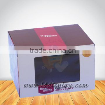 Custom creative paper gift box with clear pvc window