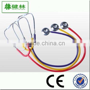 2015 New type diagnostic dual head chestpiece stethoscope with unique design for physicians use
