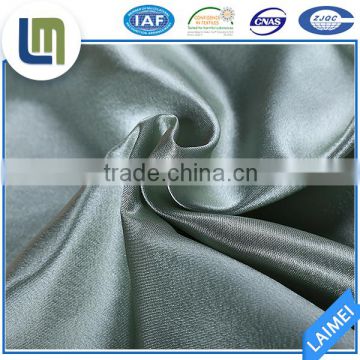 Silver gray 100% polyester satin fabric for bedding sets for wholesale