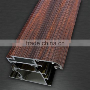 High quality wood shavings aluminium profiles for windows and doors