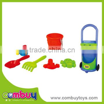 Cheap 8pcs outdoor toy sand plastic bucket beach car