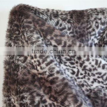 2015 Fashion Leopard Grain Plush Artificial Wool Fabric
