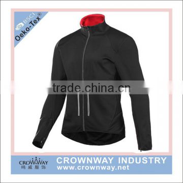 men bicycle jacket, cycling jacket with black softshell fabric